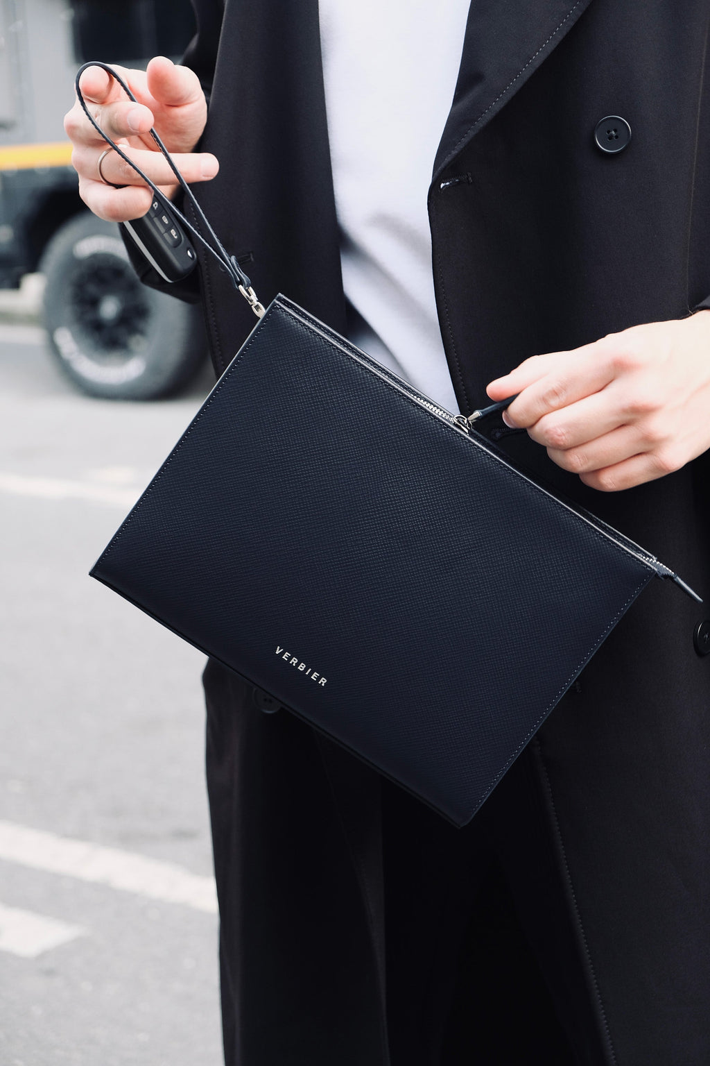 Monolith Bag - Navy Saffiano